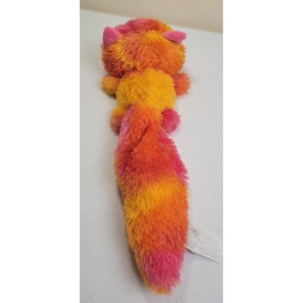 Fiesta Fursians Plush Cat Bean Bag Long Tail Toy Pink Orange Yellow 16" stuffed - Picture 8 of 12
